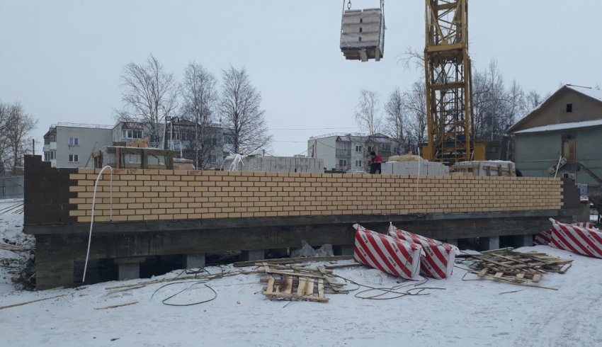 В Северодвинске в рамках нацпроекта «Жилье и городская среда» продолжается строительство двух домов 