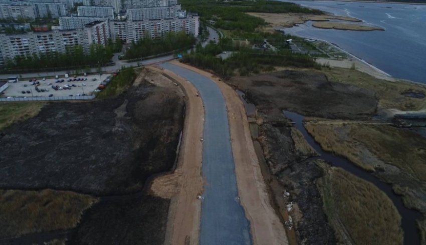 В Северодвинске строят две дороги в новом жилом квартале