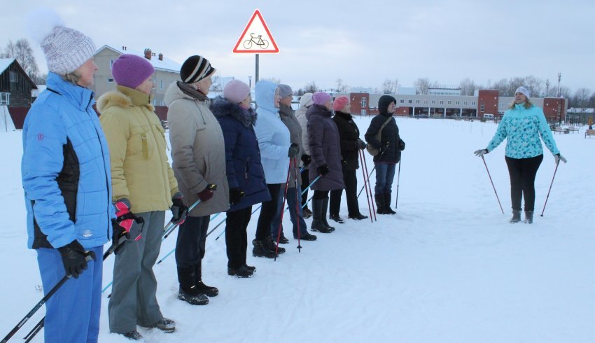 В марте архангелогородцев ждут на бесплатные занятия по скандинавской ходьбе