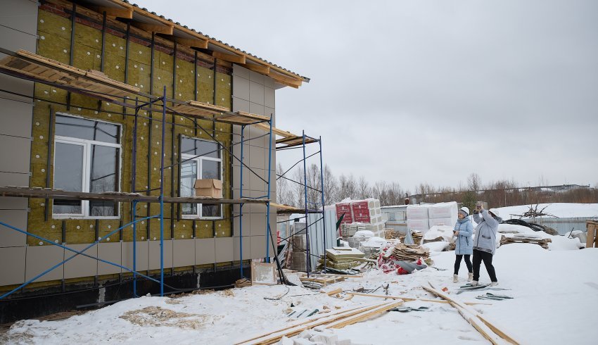 В поселке Талаги Приморского округа продолжается строительство социальной инфраструктуры