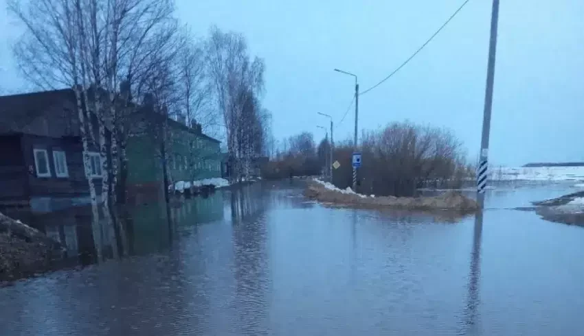 В Архангельской области началось подтопление села Холмогоры