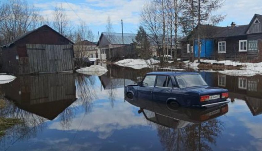 Дома и дороги затопило: паводковые воды дошли до Холмогор
