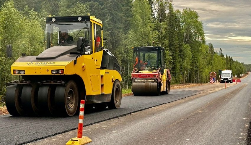 В рамках национального проекта по дорожному строительству в Поморье выполнено свыше половины запланированных на текущий год работ