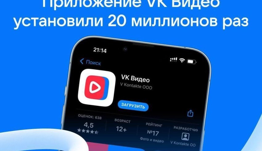 Приложение VK Видео установили 20 миллионов раз