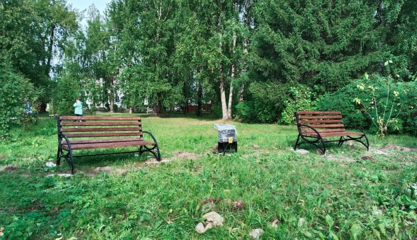 В Шенкурске продолжается благоустройство Аллеи Славы