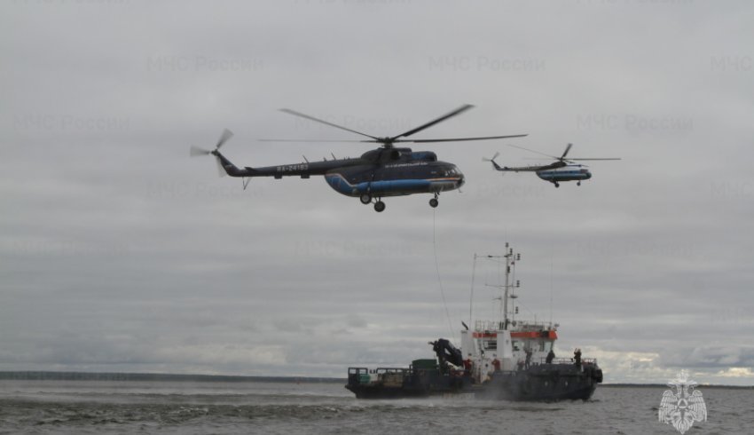 В акватории Белого моря состоялись традиционные учения по поиску и спасению людей, терпящих бедствие