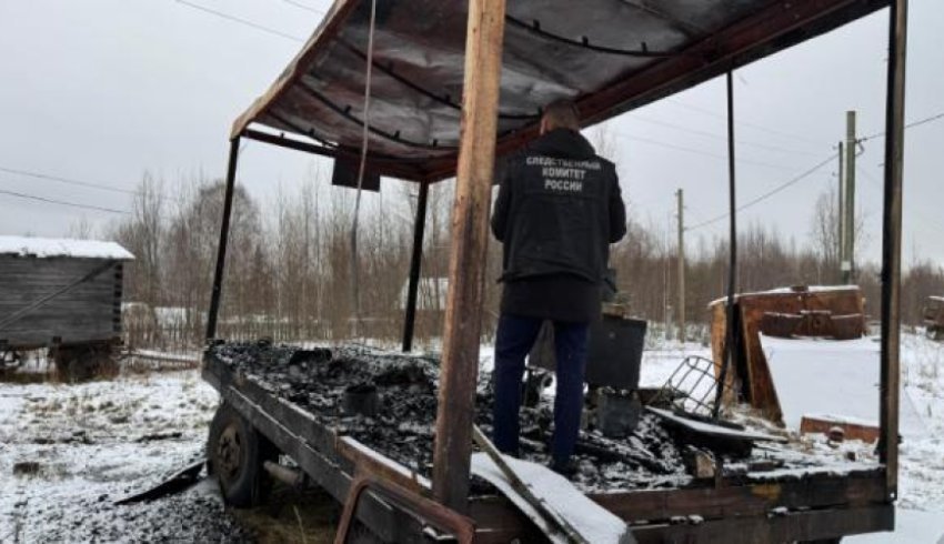 Бездомный мужчина сгорел заживо в частной бытовке в архангельской глубинке 