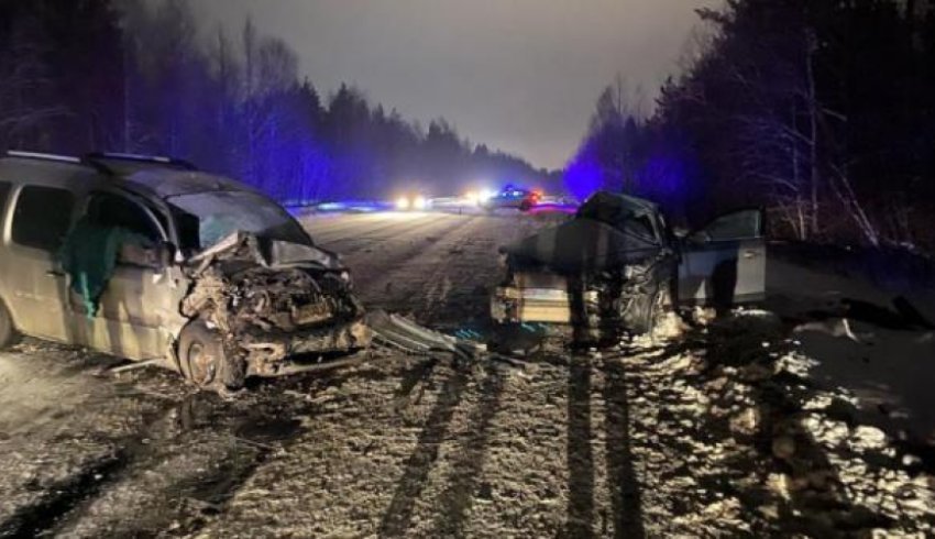 Водитель иномарки погиб в лобовом столкновении на трассе под Архангельском