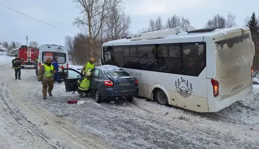 Смертельное ДТП с автобусом произошло под Архангельском