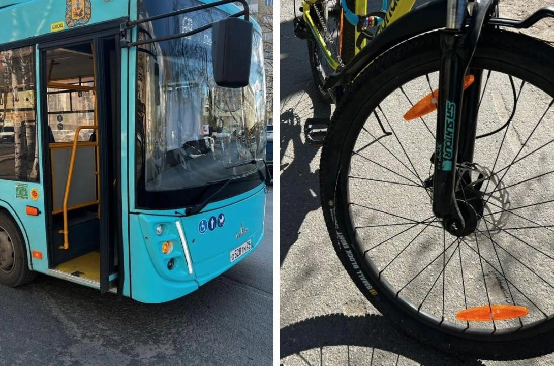 В Архангельске ребенок на велосипеде попал под автобус