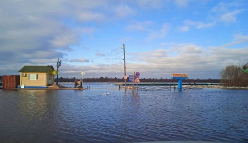 В Шенкурском округе в последние дни подъём уровня воды в Ваге и её притоках